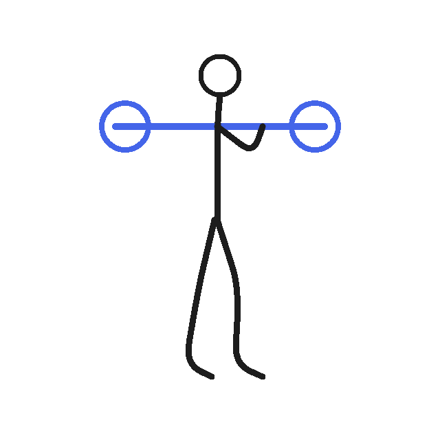 Continuously looping stick-figure workout demonstrations